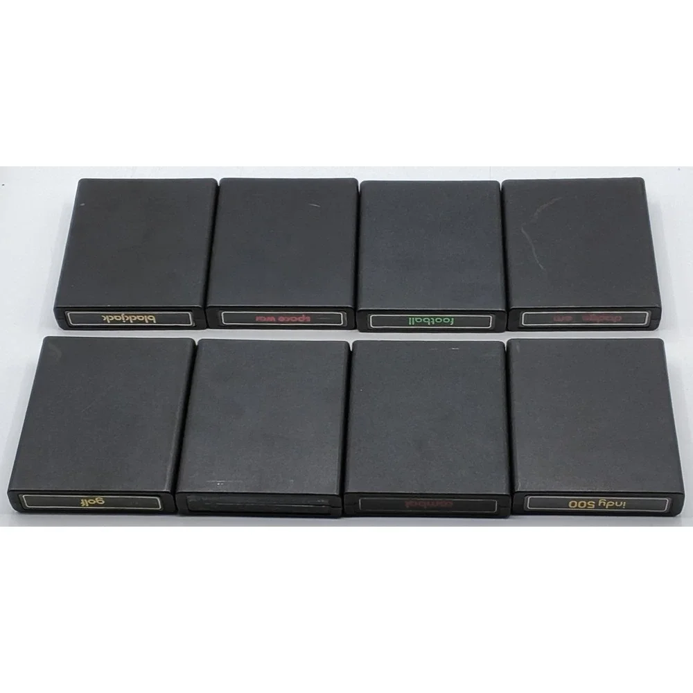 Atari 2600 Game Cartridge Lot 8 Blackjack Combat Indy 500 Black Original